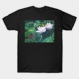 White Water Lilies in watercolor T-Shirt